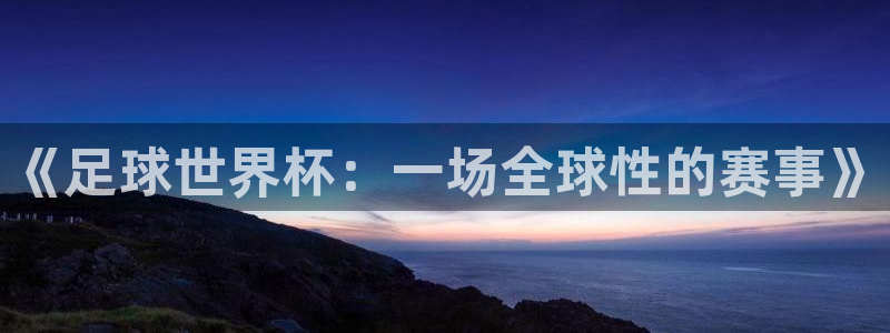 《足球世界杯：一场全球性的赛事》