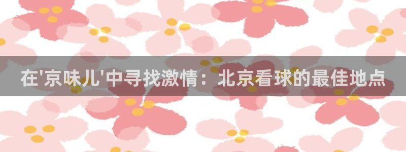 在\'京味儿\'中寻找激情：北京看球的最佳地点